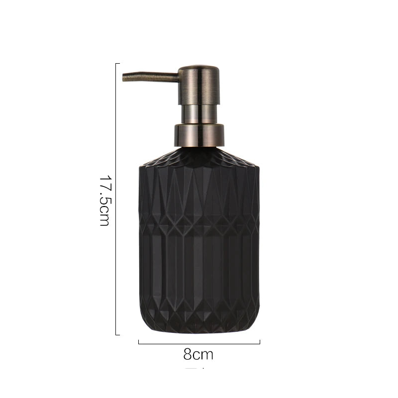 400ml Clear Glass Press Pump Soap Dispenser