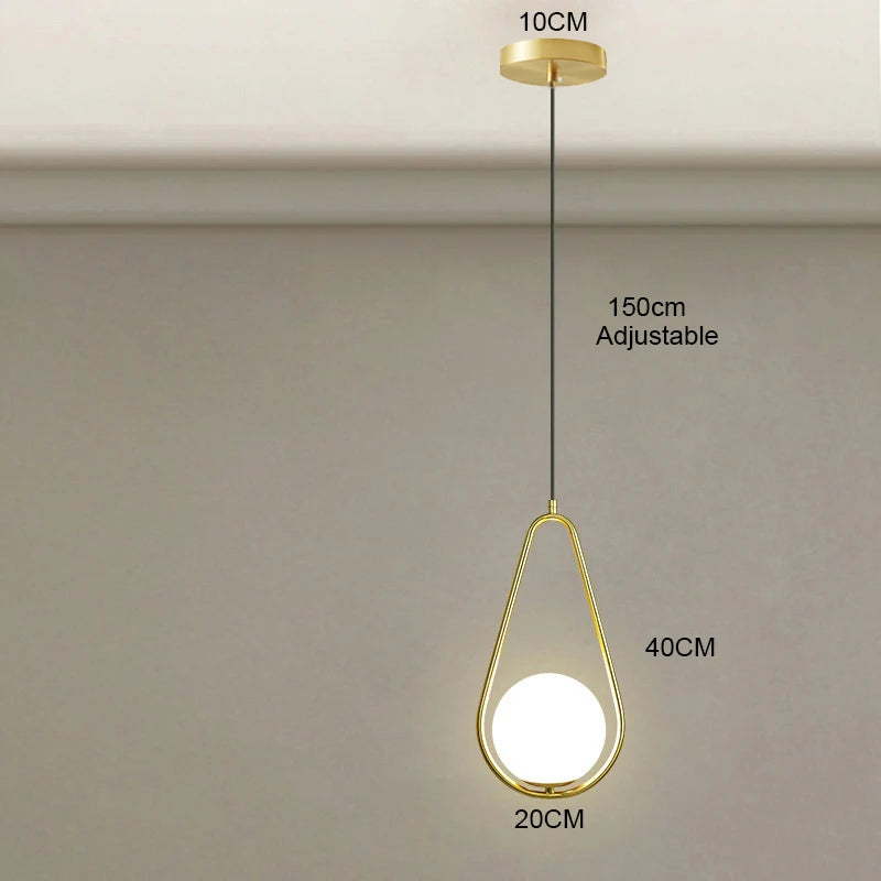Nordic Glass Cord Pendant Lamp