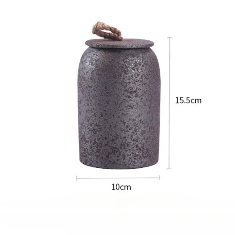 Vintage Ceramic Sealed Tea Snack Storage Jar