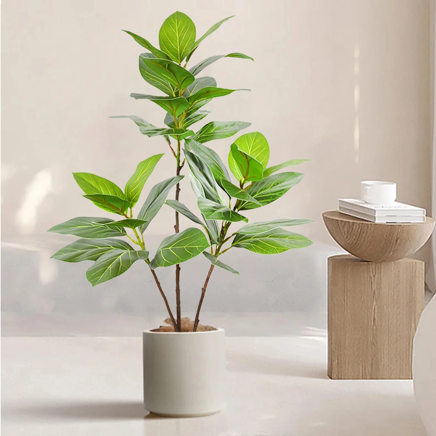 Realistic Silk Artificial Fiddle Leaf Fig Indoor Plant