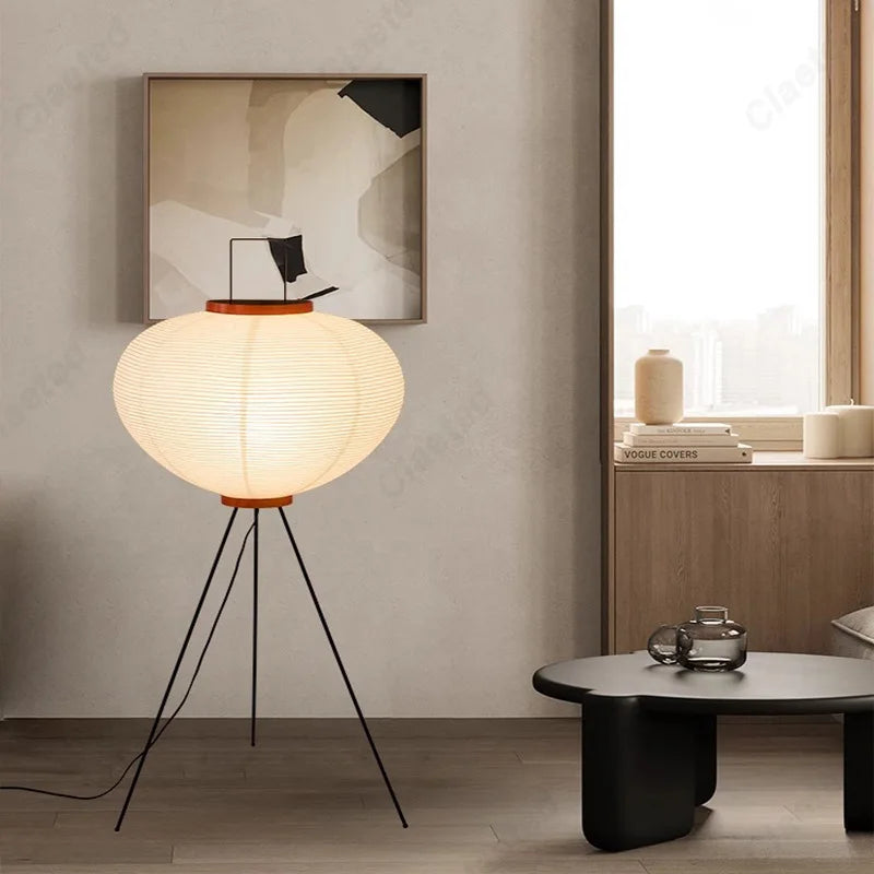 Minimalist Rice Paper LED Floor Lamp
