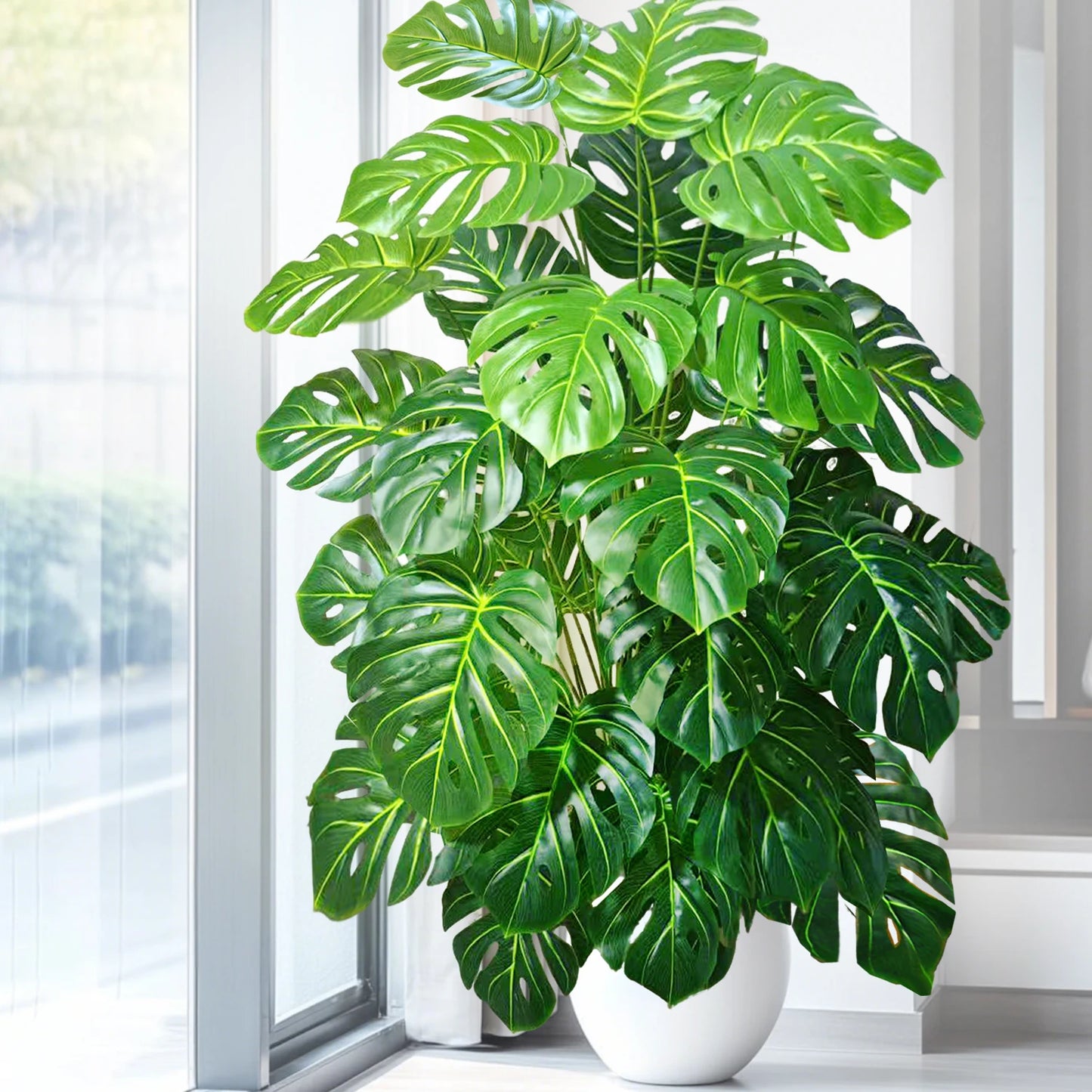 Silk Artificial Monstera Pothos Leaf Indoor Plant