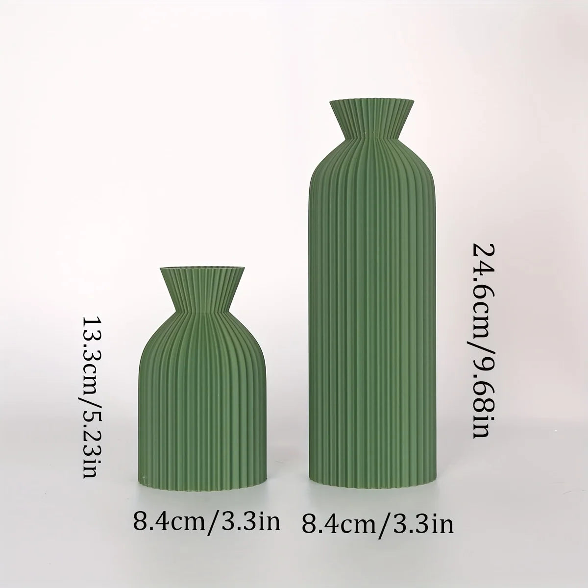 Bohemian Plastic Flower Vessels Set of Two