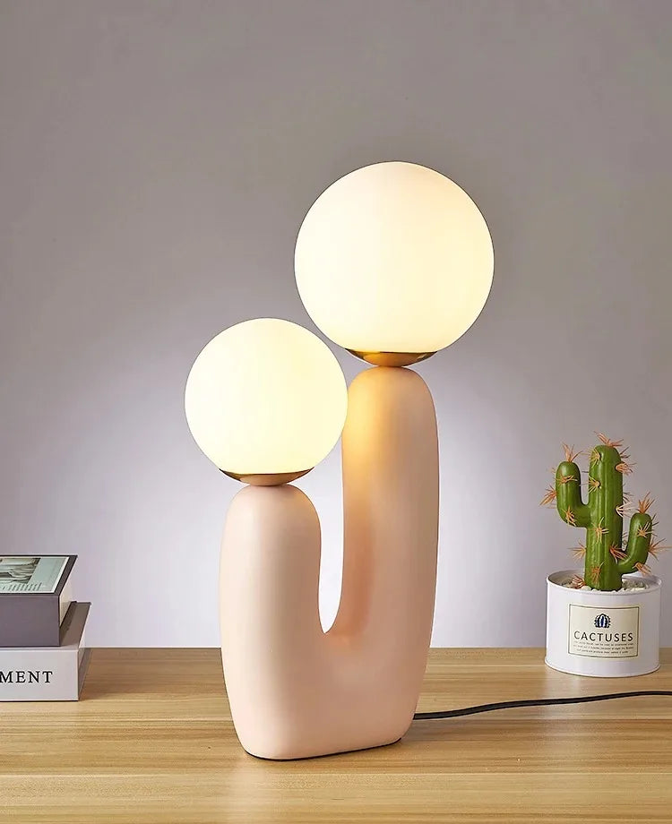 Nordic Glass Resin Base Table Lamp