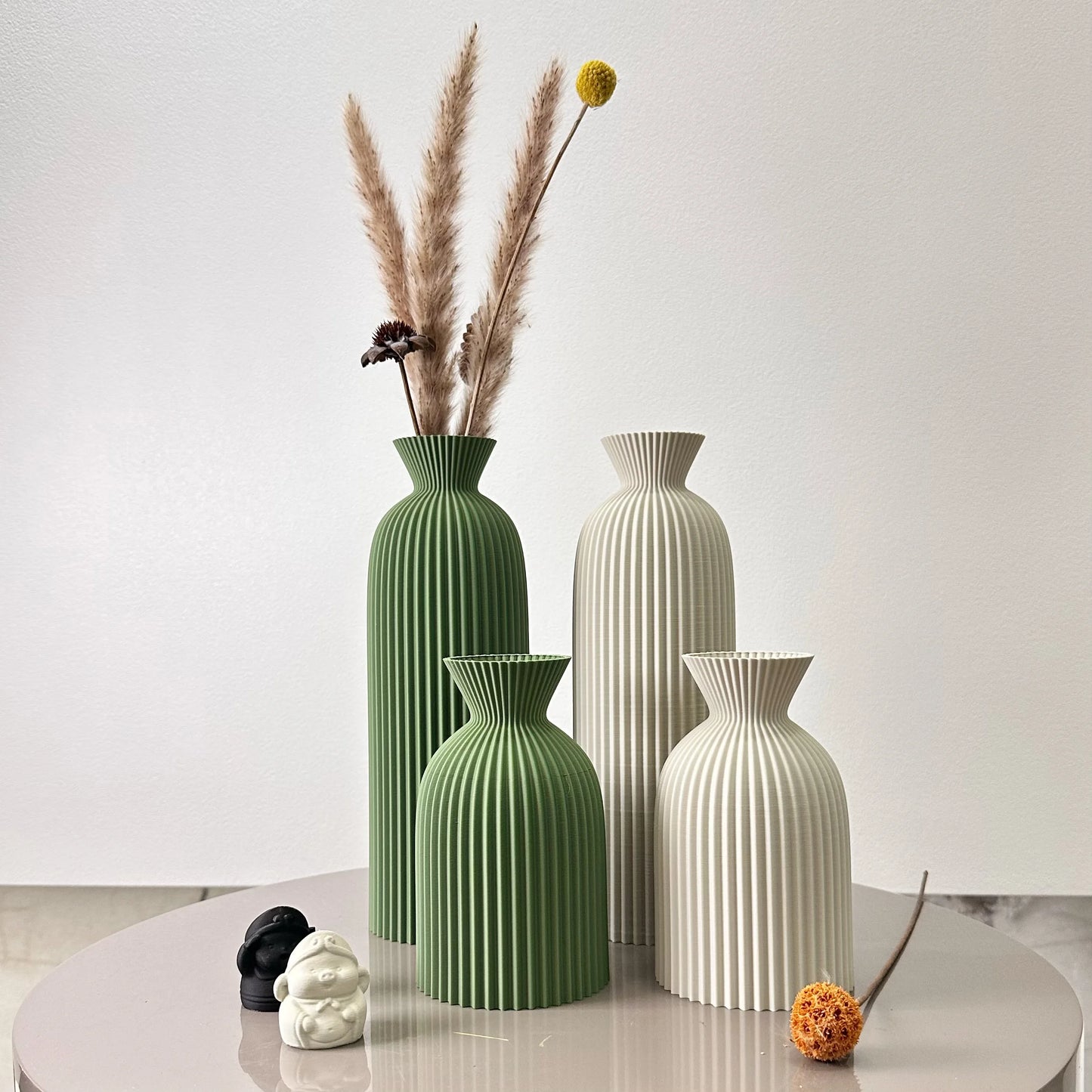 Wavy Pattern Decorative Dry Vessel Set