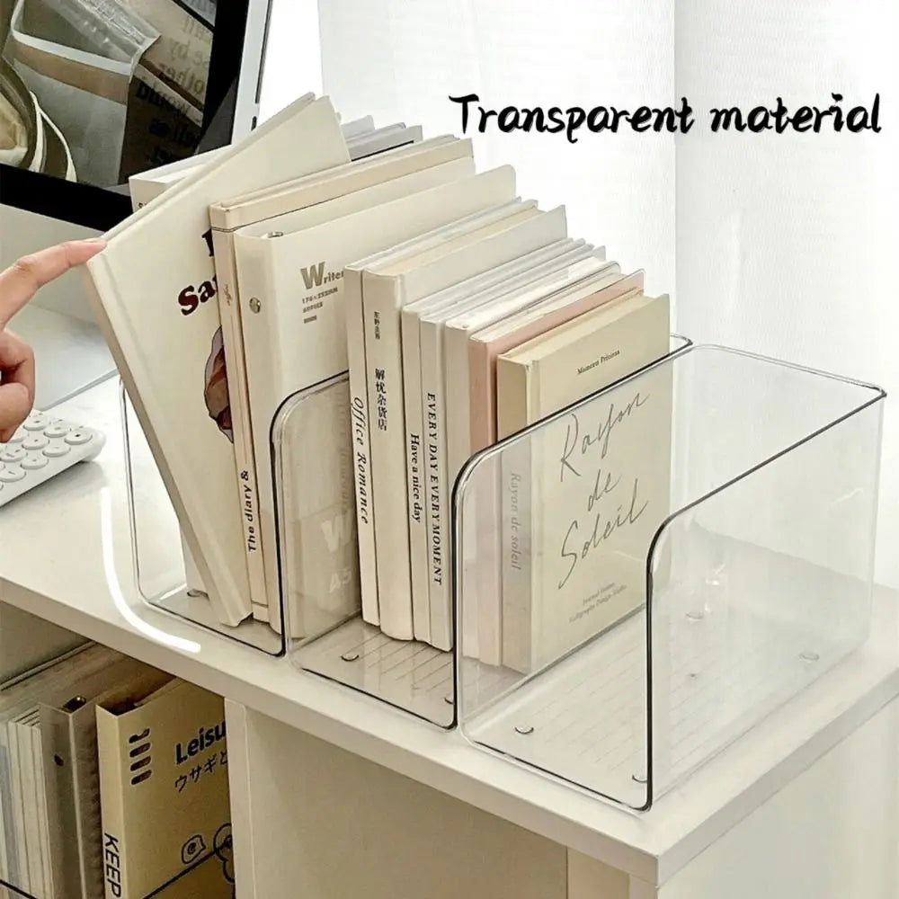 Transparent Acrylic U-Shaped Book Stand Desk Organizer