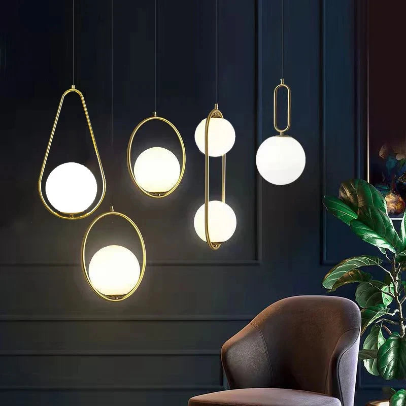 Nordic Glass Cord Pendant Lamp