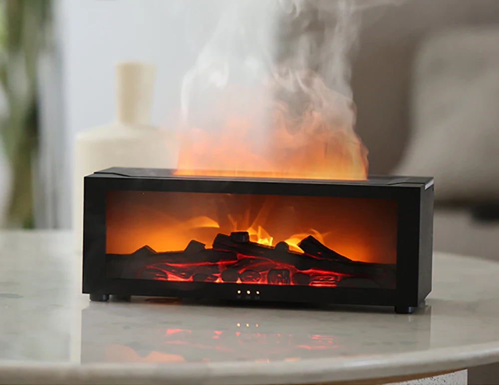 Flame Aroma Diffuser — Relaxing Flame Effect With LED Light & Auto Shut Off