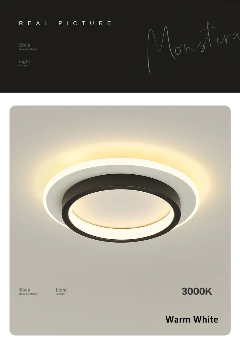 Nordic Metal Acrylic Touch Switch Ceiling Lamp
