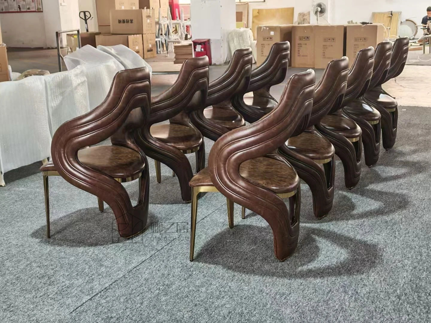 Modern Stainless Steel Cushioned Luxury Dining Chair