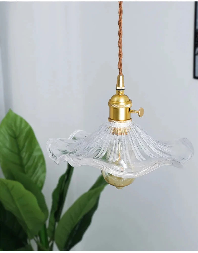 Copper Colorful Glass Ceiling Pendant Lamp