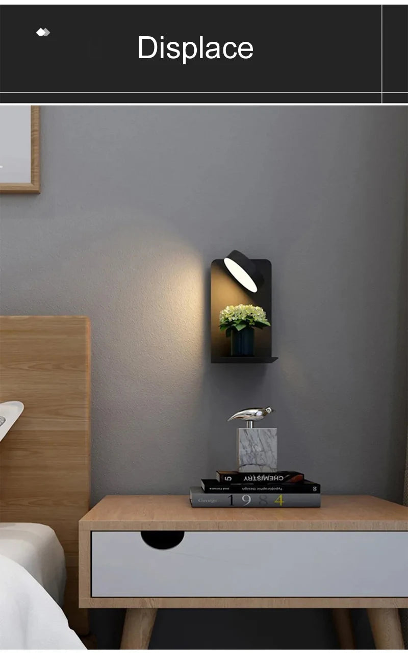 USB Charging Touch Switch Bedroom Wall Lamp