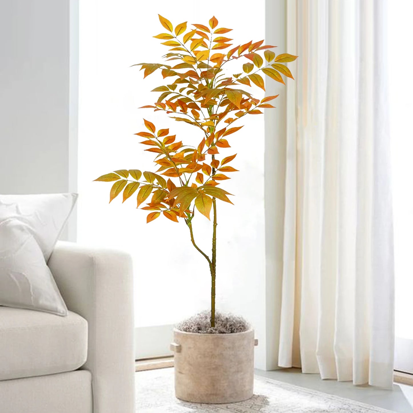 Realistic Silk Artificial Fiddle Leaf Fig Indoor Plant