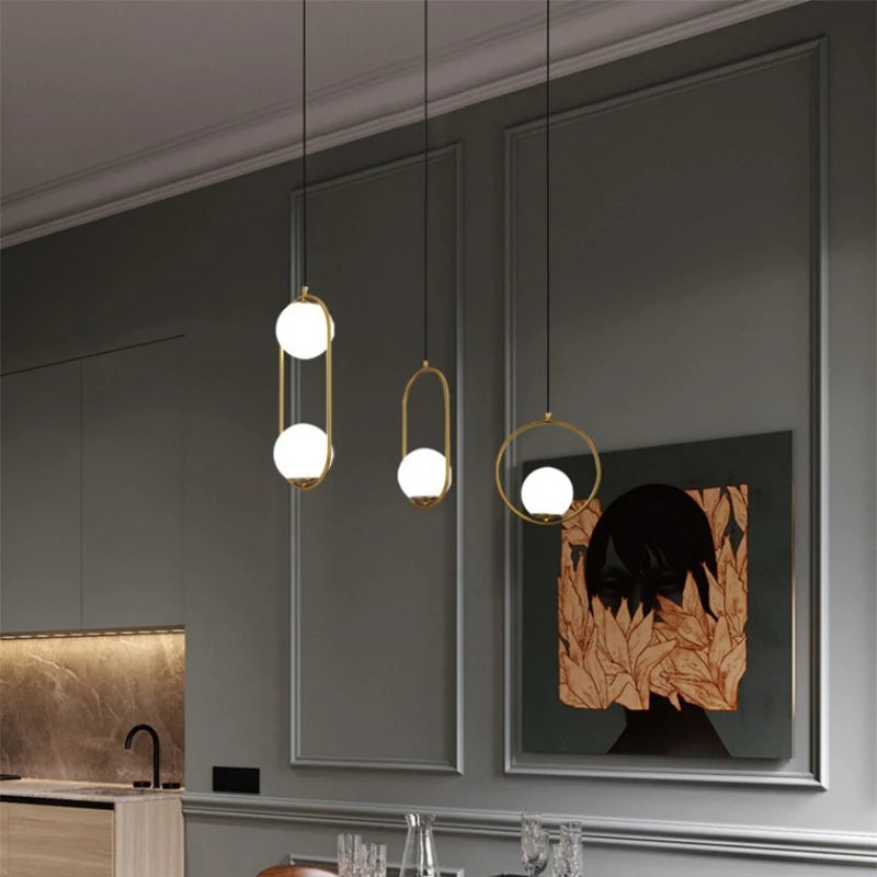 Nordic Glass Cord Pendant Lamp