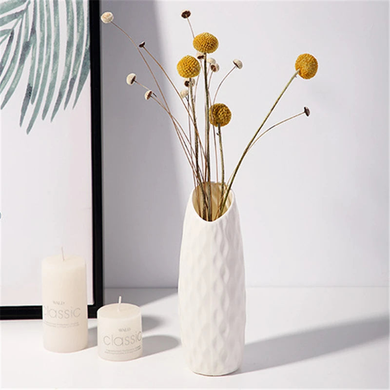 Nordic Minimalist Plastic Decorative Flower Vessel