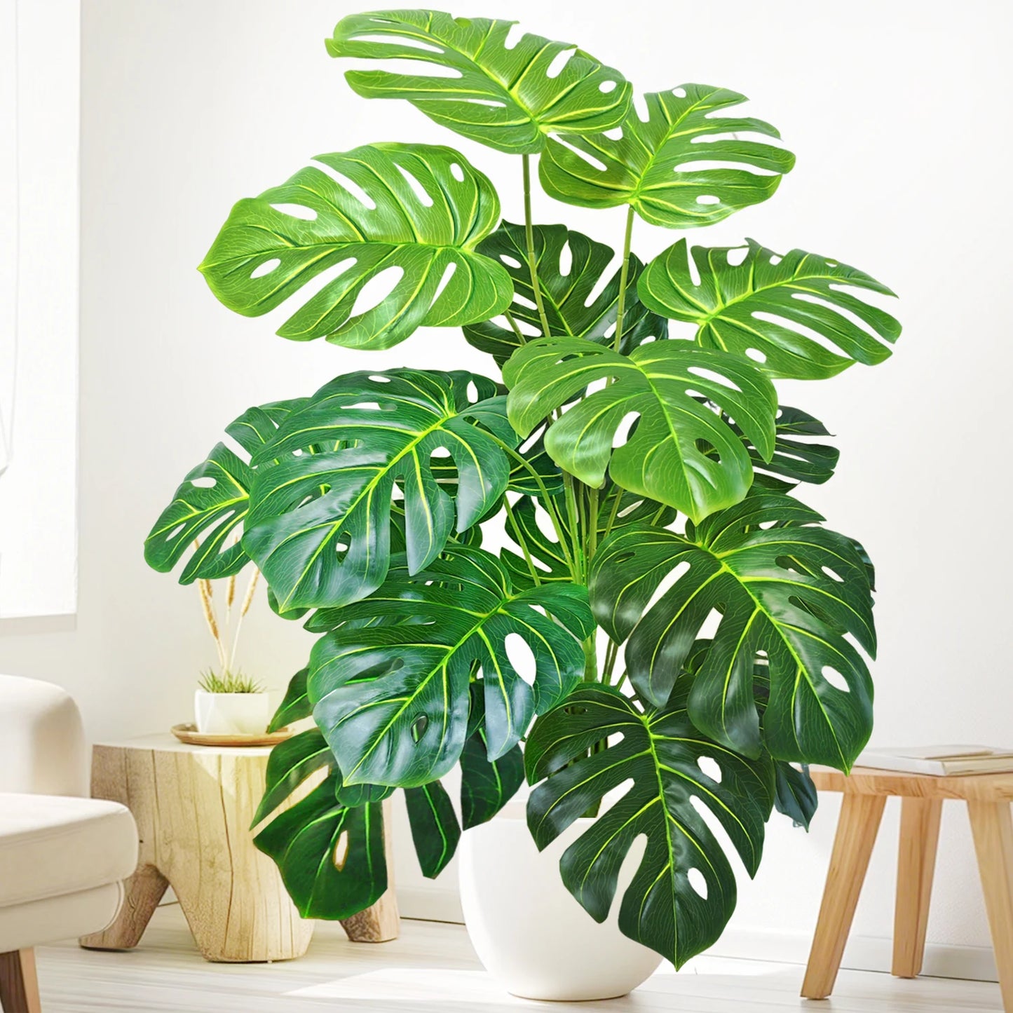 Silk Artificial Monstera Pothos Leaf Indoor Plant