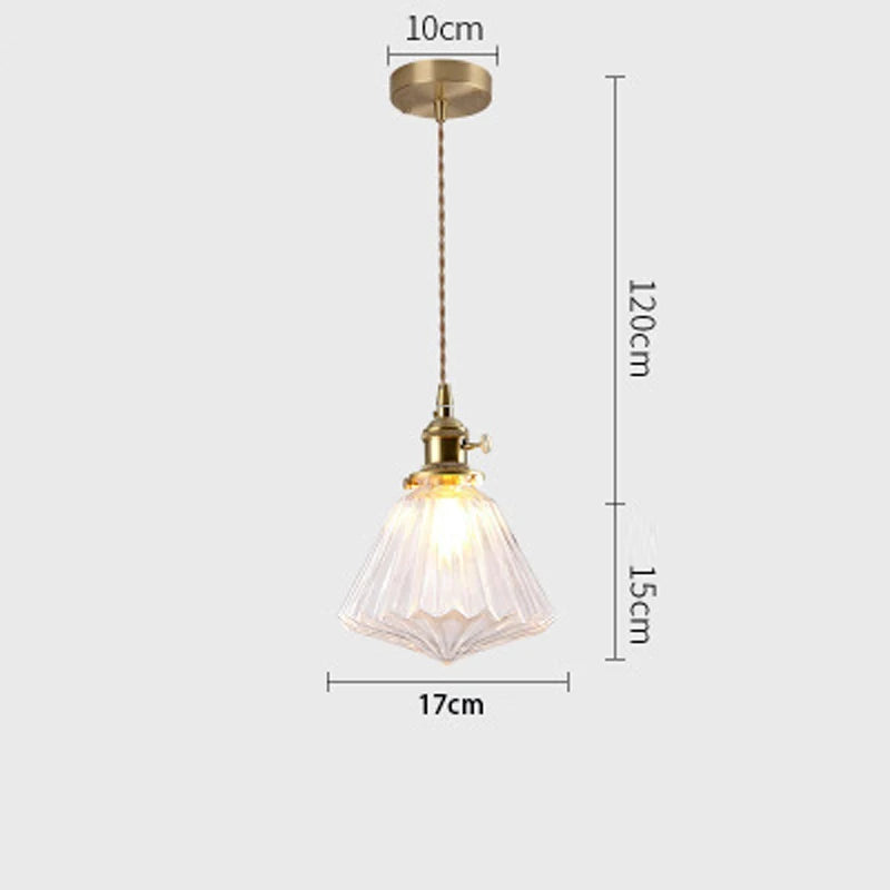 Modern White Glass Bedroom Pendant Lamp