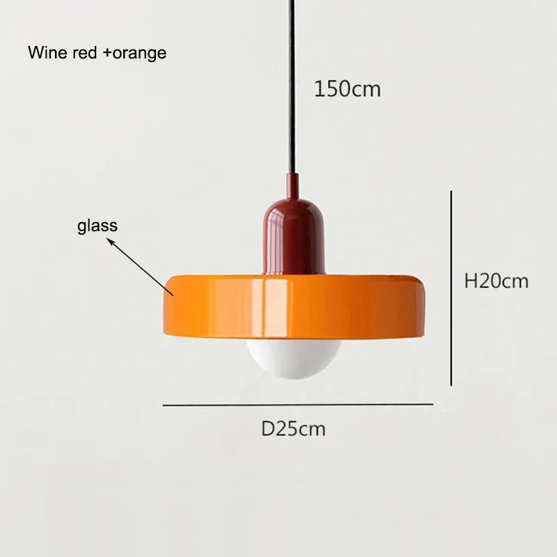 Bauhaus Nordic Glass Chandelier