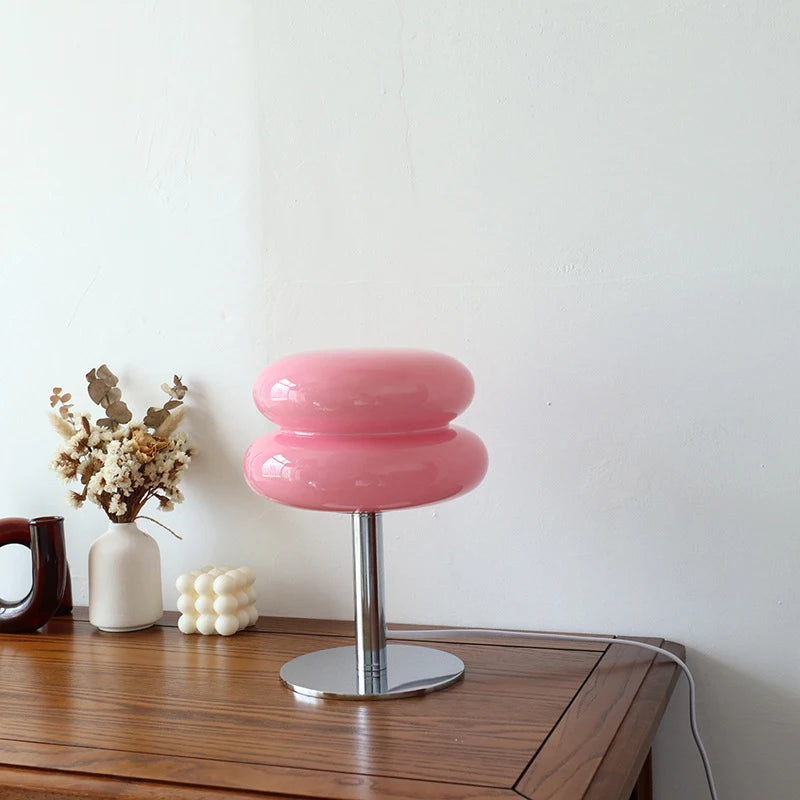 Macaron Glass Trichromatic Dimmable Table Lamp