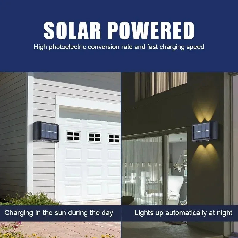 Waterproof Warm White Solar Outdoor Garden Wall Lamp