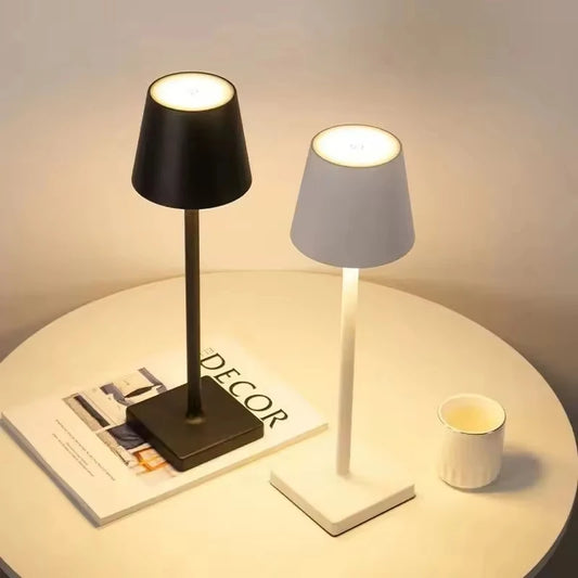 Rechargeable LED Table Lamp - Dimmable Desk Light With Touch Switch & Adjustable Brightness