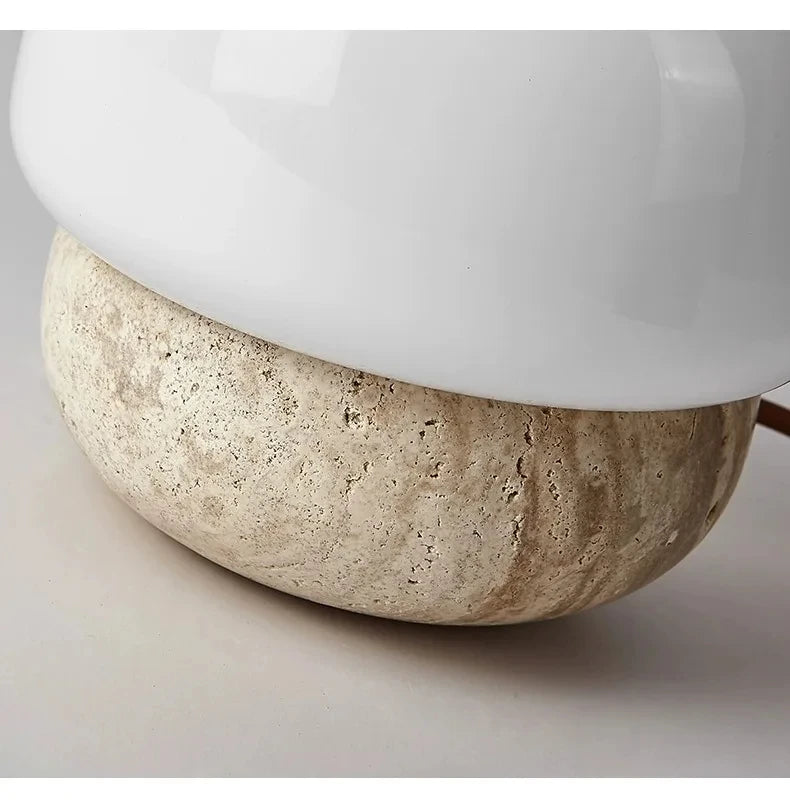 Travertine Mushroom Shaped LED Floor Lamp