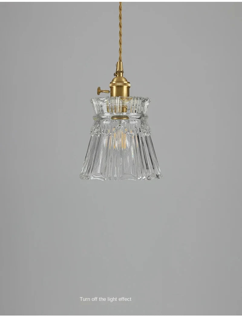 Modern White Glass Bedroom Pendant Lamp