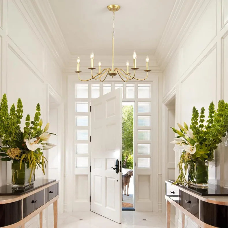 Retro Black Gold Loft Chandelier