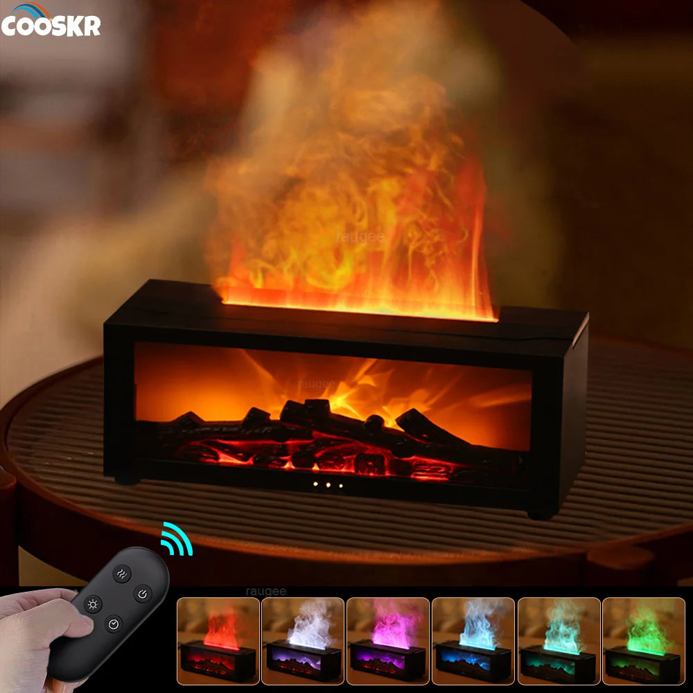 Flame Aroma Diffuser — Relaxing Flame Effect With LED Light & Auto Shut Off