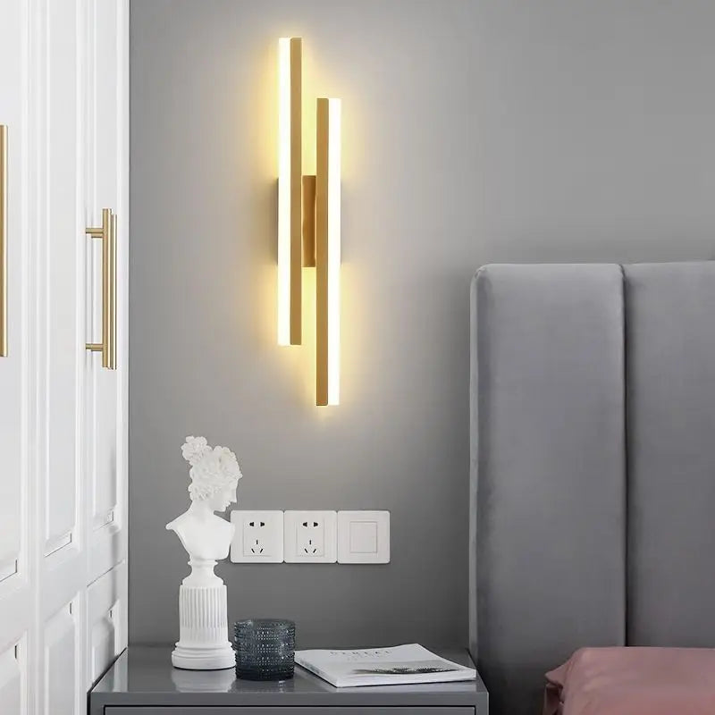 Copper Pipe Acrylic Shade LED Wall Sconce