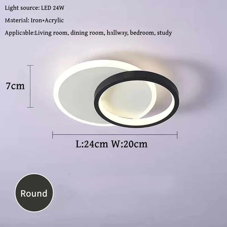 Nordic Metal Acrylic Touch Switch Ceiling Lamp