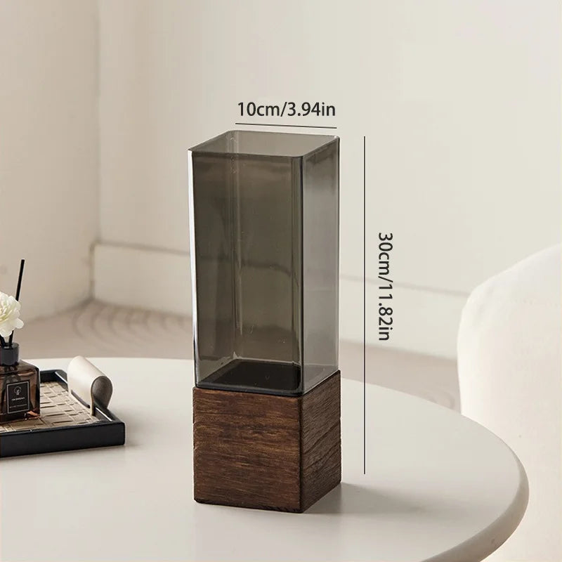 Nordic Acrylic Vessel — Elegant Lightweight Acrylic Flower Vessel with Base for Party Decoration