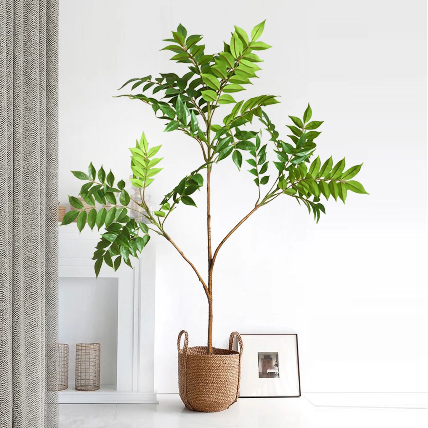 Realistic Silk Artificial Fiddle Leaf Fig Indoor Plant