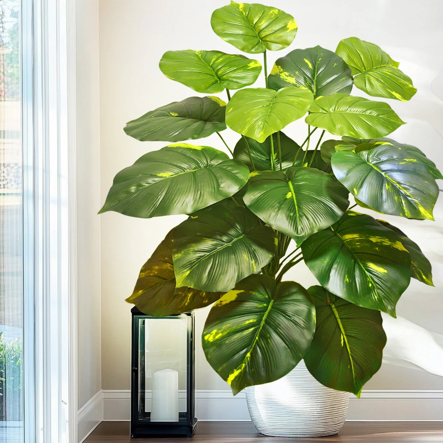 Silk Artificial Monstera Pothos Leaf Indoor Plant