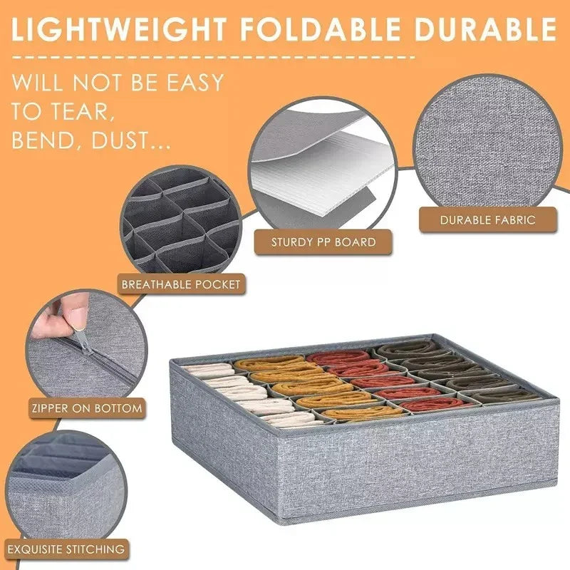 Foldable Underwear Wardrobe Drawer Storage Organizer Box