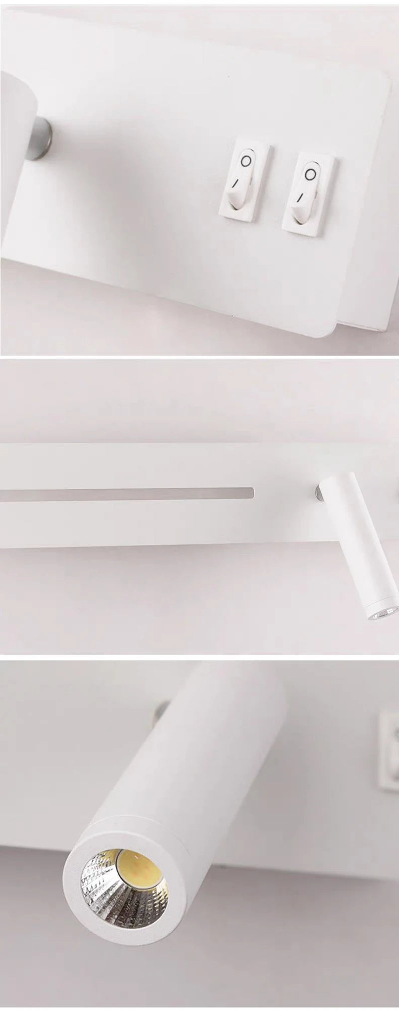 USB Charging Bedside Reading Wall Lamp