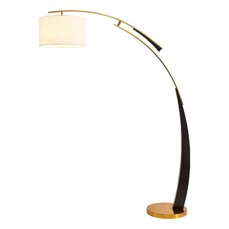 Adjustable Fabric Shade Bedside Floor Lamp