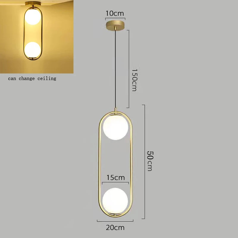 Nordic Glass Cord Pendant Lamp
