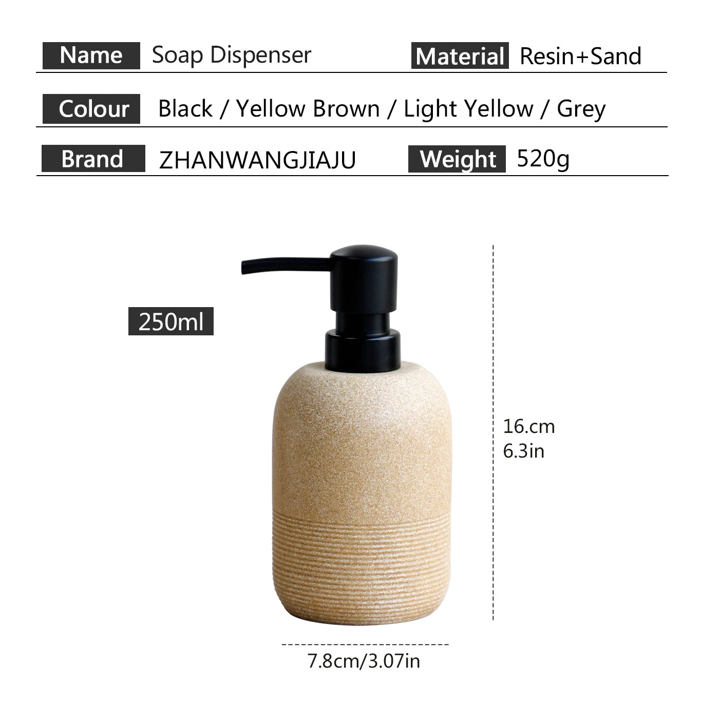 Refillable Plastic Hand Pump Soap Dispenser Bottle