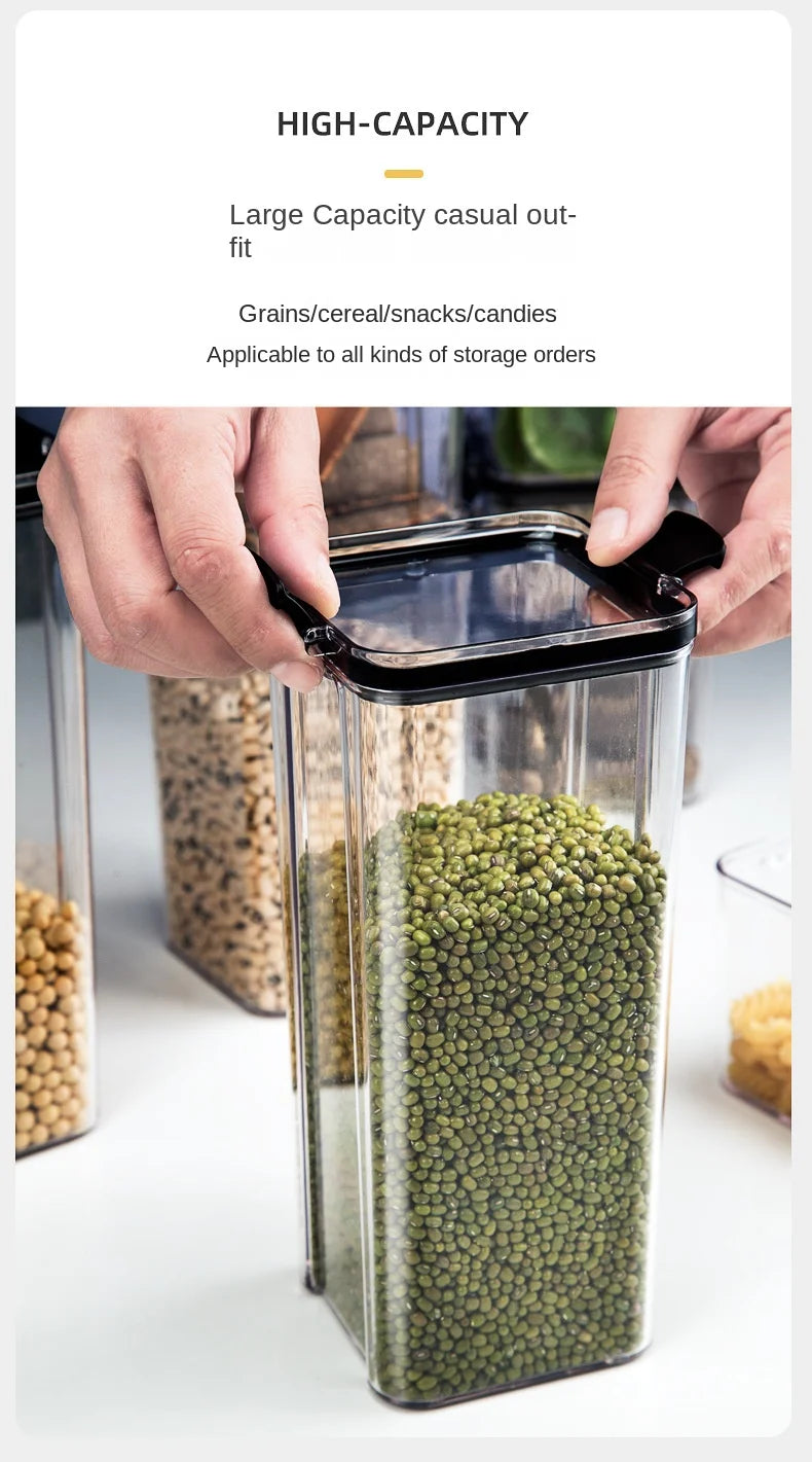 Moisture-Proof Sealed Acrylic Kitchen Storage Jar Set