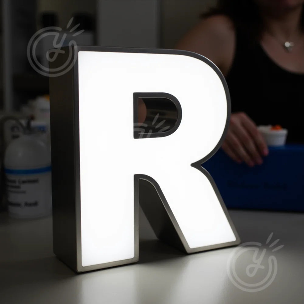 3D Backlit LED Custom Outdoor Metal House Number Sign
