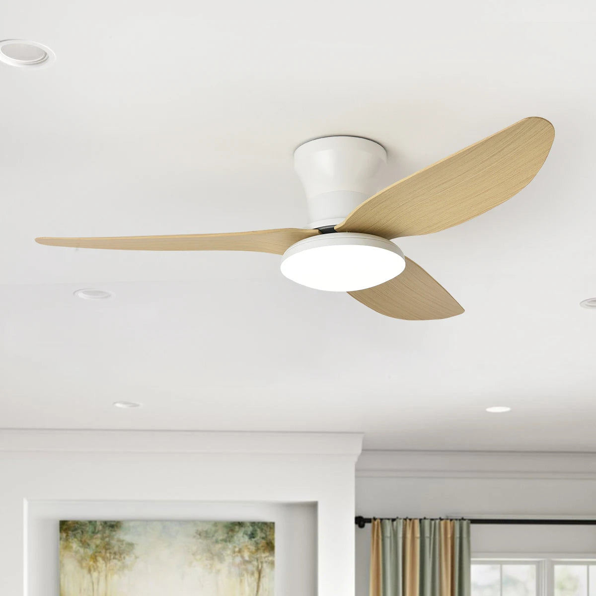 Smart Ceiling Fan — Remote Control, LED Light & 6 Speeds