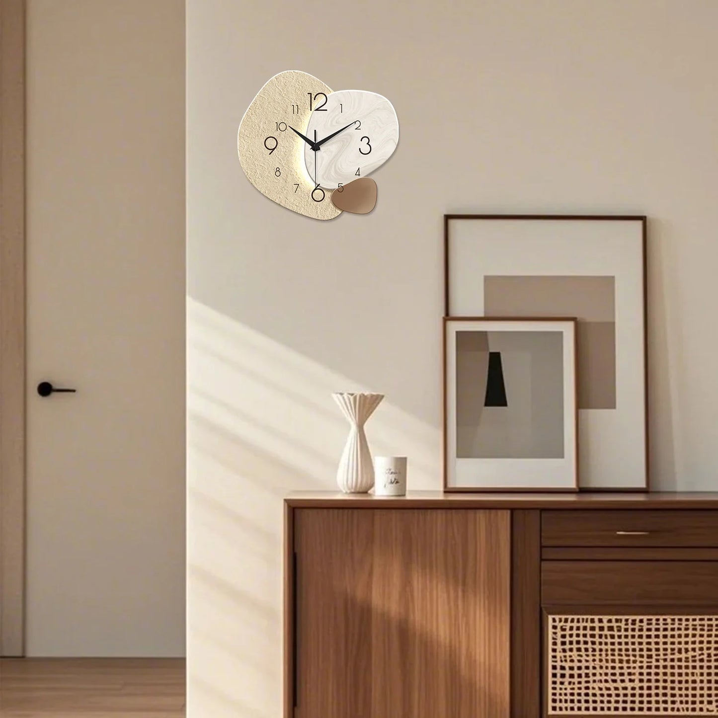 Geometric Modern Silent Quartz Bedroom Wall Clock