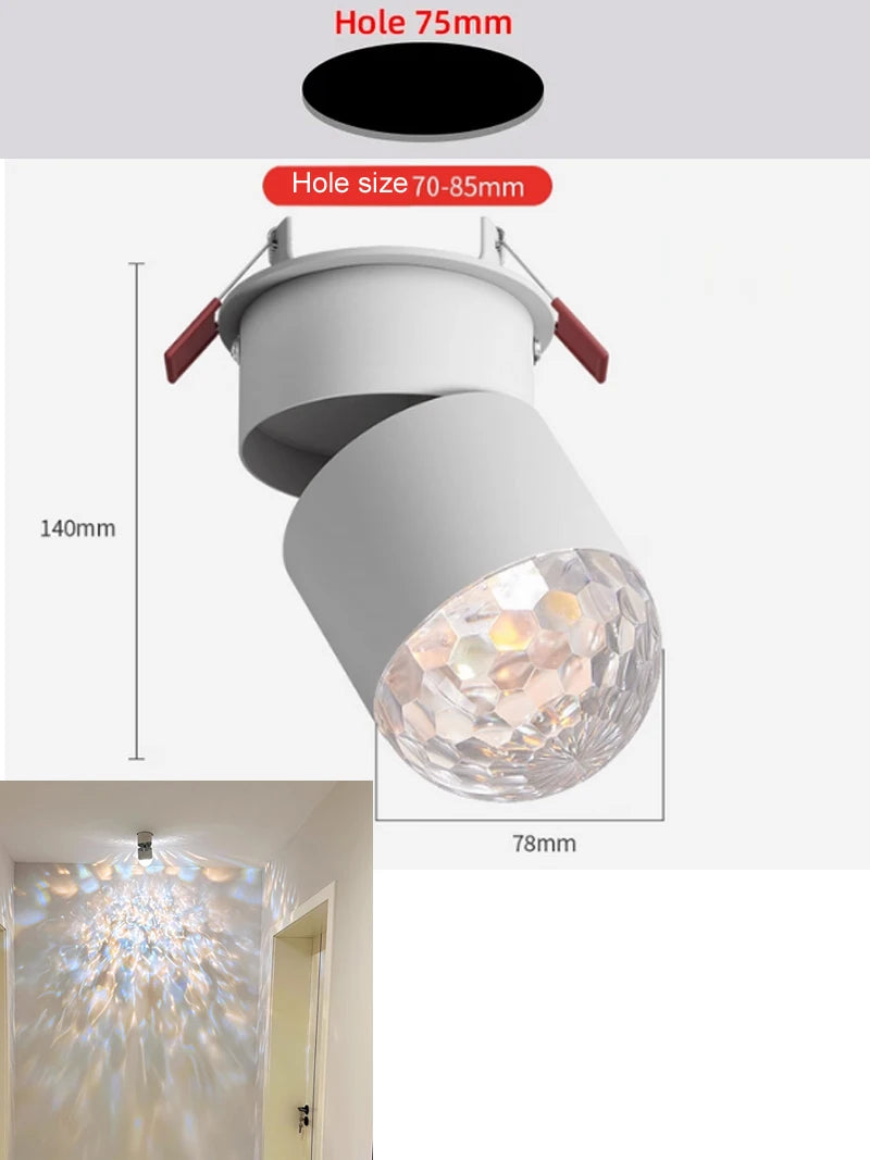 LED Sunset Lamp - Adjustable Angle Ceiling Spotlight | Modern Surface Mounted Light