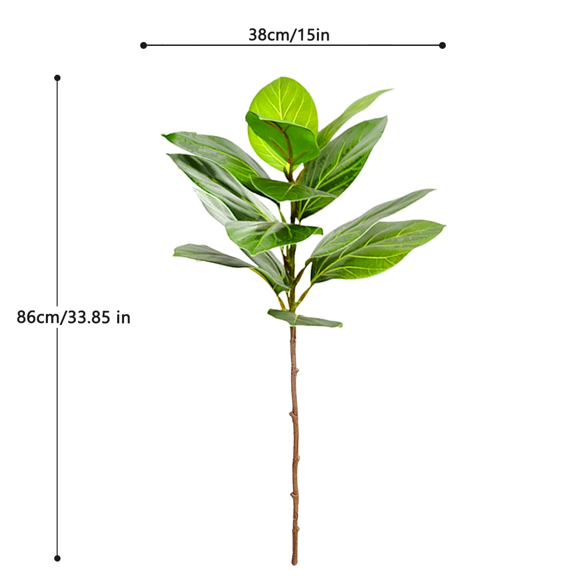 Realistic Silk Artificial Fiddle Leaf Fig Indoor Plant