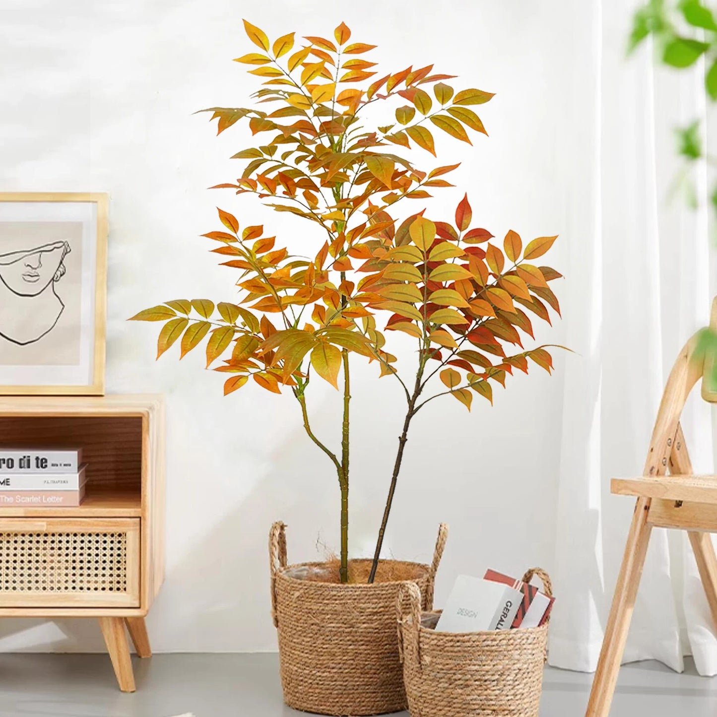 Realistic Silk Artificial Fiddle Leaf Fig Indoor Plant
