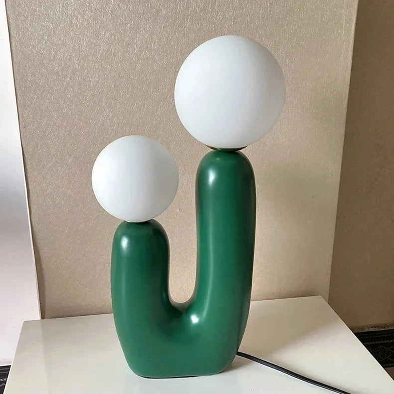 Nordic Glass Resin Base Table Lamp