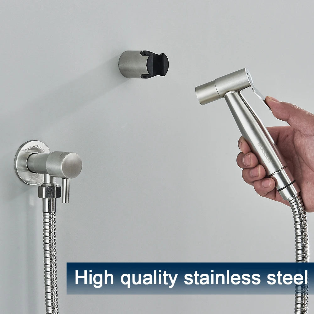 Stainless Steel 304 Wall Mounted Toilet Bidet Sprayer