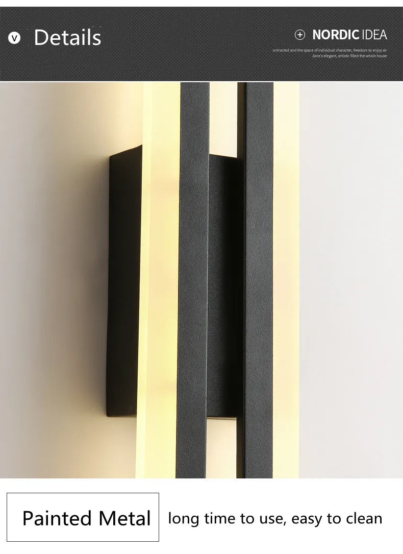 Copper Pipe Acrylic Shade LED Wall Sconce