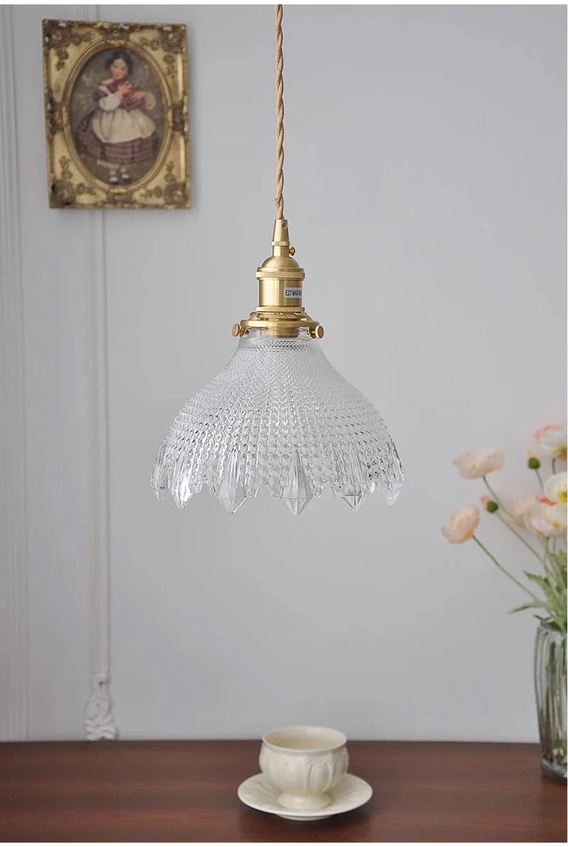 Modern White Glass Bedroom Pendant Lamp